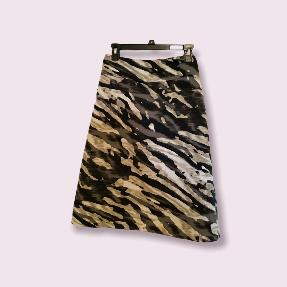 Zebra print Worthington élan maxi skirt black white and gray, size 16